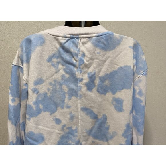 Zyia Active Womens Size XL White & Blue Cloud Pattern Pullover Sweatshirt - Picture 9 of 10